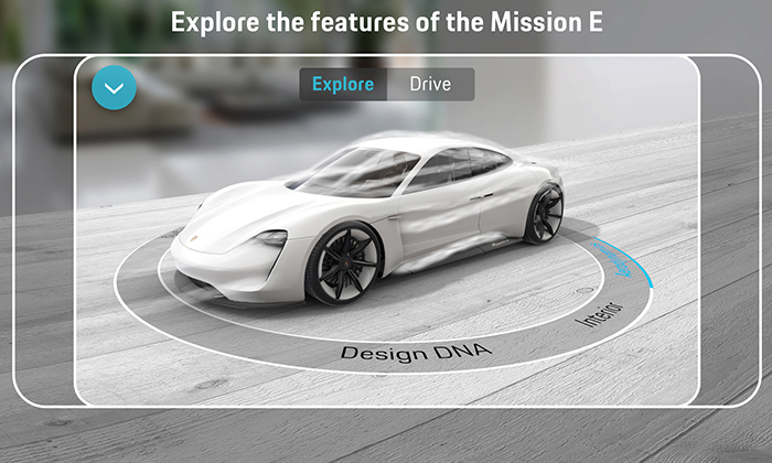 Porsche presenta la app 'Mission E' de Realidad Aumentada