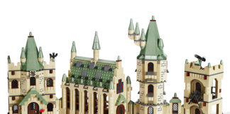 El castillo de Hogwarts desde la visión de Lego