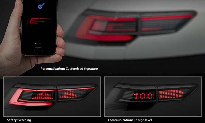 La tecnología de alumbrado de Volkswagen busca mejorar la seguridad. Al mismo tiempo, abre la puerta a vehículos con un diseño cada vez más personalizado. La marca ‘liberó’ el modo en que los sistemas de alumbrado del futuro comunicarán e incrementarán aún más el nivel de seguridad. Los ingenieros y diseñadores de Volkswagen usan toda la tecnología disponible para mejorar la seguridad a través de una innovadora tecnología de alumbrado. De acuerdo con la marca, uno de sus objetivos es mejorar las funciones de alumbrado de los vehículos actuales y, en consecuencia, mejorar la seguridad vial en el presente.  Los coches con conducción asistida del mañana se enfrentarán diariamente a usuarios de la carretera con nuevas situaciones; como por ejemplo la ausencia de contacto visual entre conductores. Aquí es donde intervienen las funciones de alumbrado interactivo. Los nuevos sistemas de alumbrado incluirán faros HD con micropíxeles y hasta 30,000 puntos de luz, así como faros LED de alto rendimiento como alternativa de bajo costo a la luz láser, la opción de mayor precio. Por primera vez, estos faros HD con micropíxeles proyectarán información directamente sobre la carretera, mejorando así la seguridad. Esta tecnología también permite hacer realidad nuevos sistemas de asistencia como el "Optical Lane Assist". Con este sistema, los faros delanteros proyectan líneas delante del Touareg, con lo que dan al conductor una información precisa sobre el ancho del SUV (remolque incluido) y la distancia con las líneas divisorias, por ejemplo, en situaciones de obras en la carretera. Las líneas también siguen los radios de las curvas. Funciones tan útiles e importantes para la seguridad como estas se están siendo examinado con los faros delanteros HD-LCD. Grupos ópticos traseros interactivos para una seguridad añadida Cuando los carriles no estén pintados correctamente o el conductor quiera saber el ancho del vehículo para alguna maniobra, los faros pueden proyectar en el piso un par de rayas con el ancho exacto del auto. De manera similar, el sistema Optical Park Assist utiliza proyecciones rojas de las calaveras para marcar el paso del vehículo a la hora de estacionarse. Flechas apuntando a objetos peligrosos, tapetes de bienvenida y ayuda de punto ciego son otras de las funciones en las que Volkswagen se encuentra trabajando. Por el momento no lo ha incorporado a ninguno de sus modelos y todavía no hay fecha de lanzamiento.