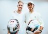 Sebastian Vettel y Lewis Hamilton intercambian cascos en Abu Dhabi