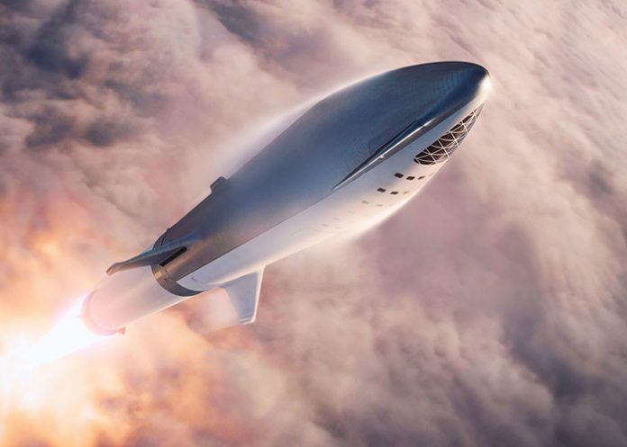 Elon Musk publica imagen del cohete Starship de SpaceX, cuyo objetivo es Marte