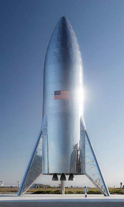 Elon Musk publica imagen del cohete Starship de SpaceX, cuyo objetivo es Marte